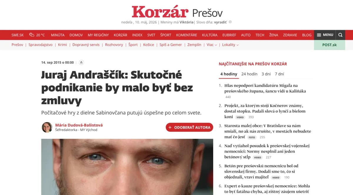 Korzár Prešov článok
