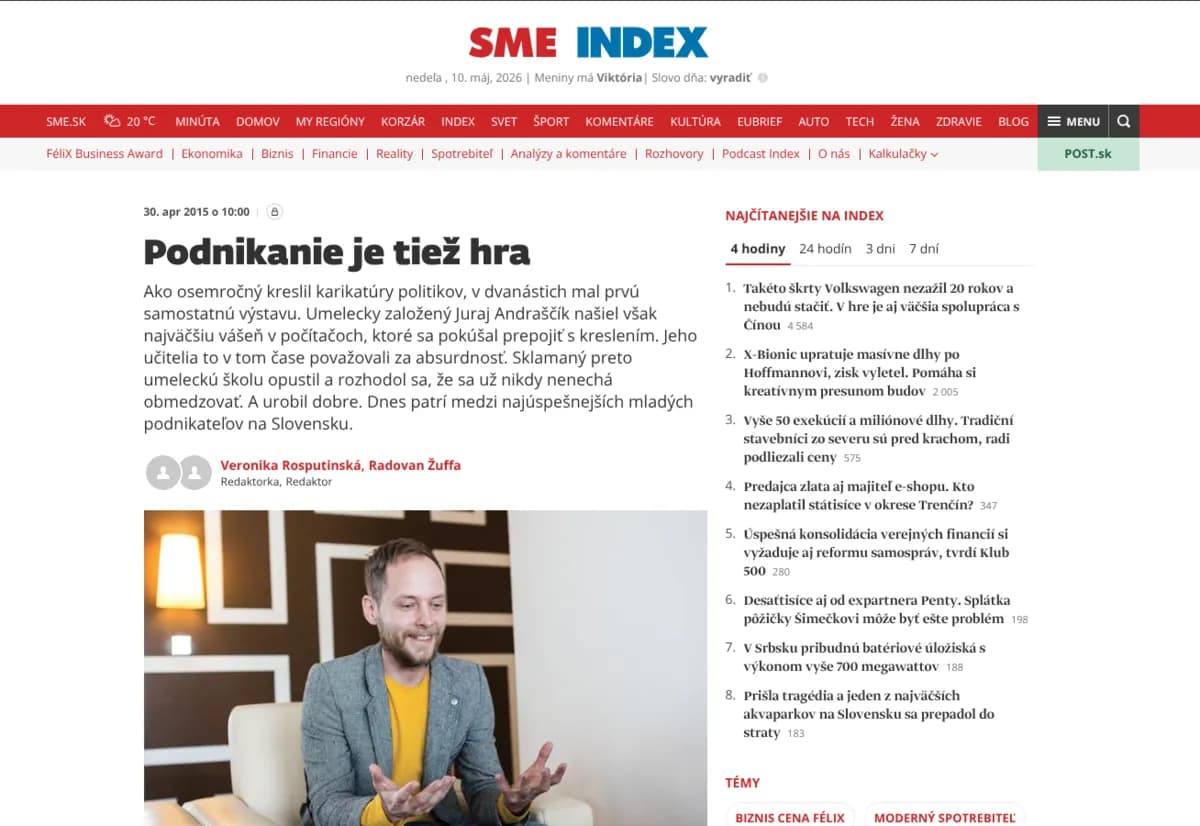 SME Index článok